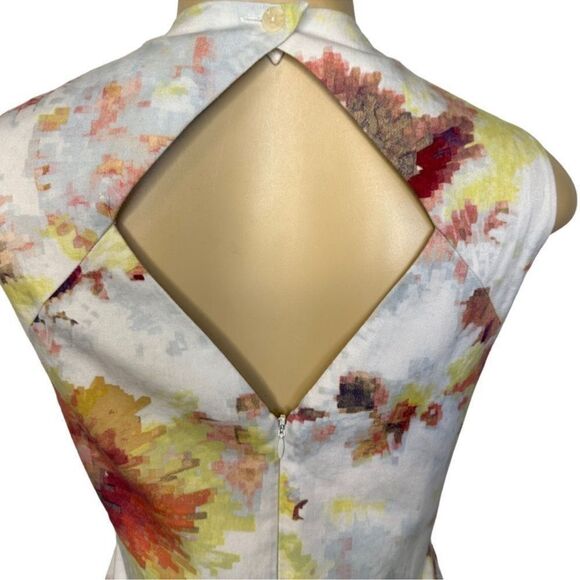 Hunter Bell Pink and White Halter Midi Dress - Picture 4 of 10